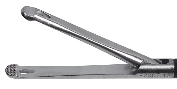 Grasping forceps, Single action. Head length 32mm. Laparoscopic.